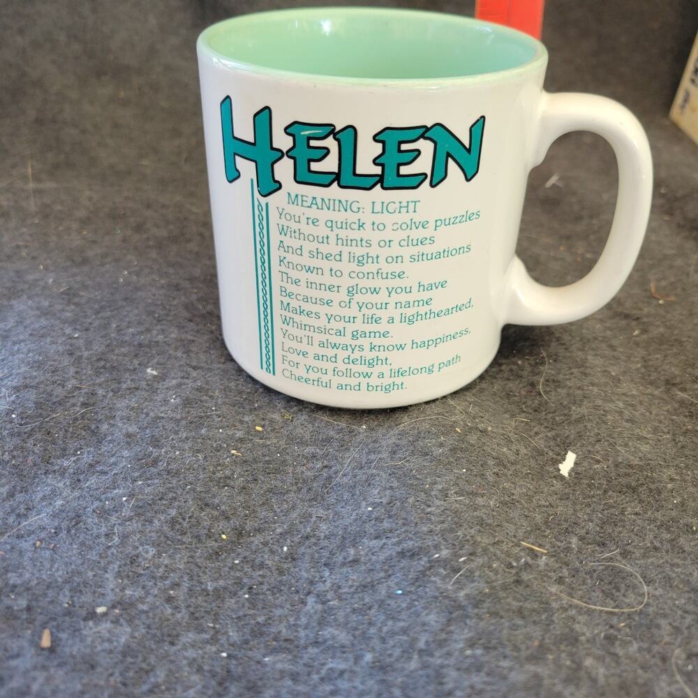 Vintage‎ Papel Helen  Poetry Mug Marci G Meaning Light